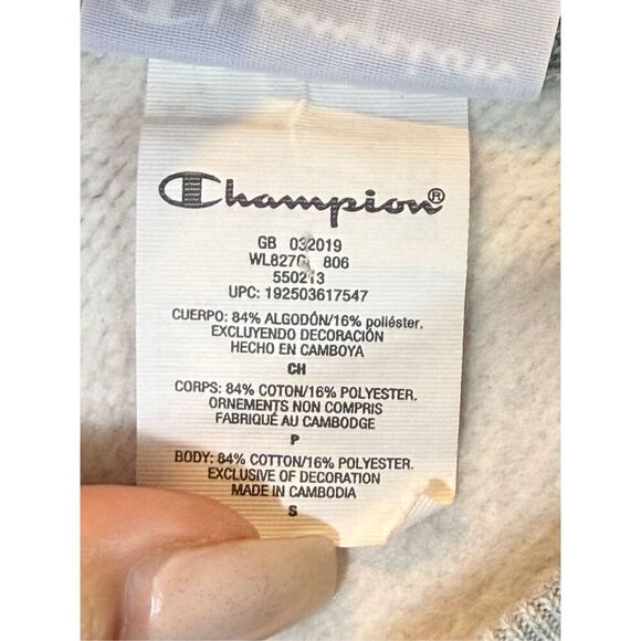 Champion Life Women's Small Reverse Weave Crop Cut Off Crew Sweatshirt Top - Picture 7 of 11